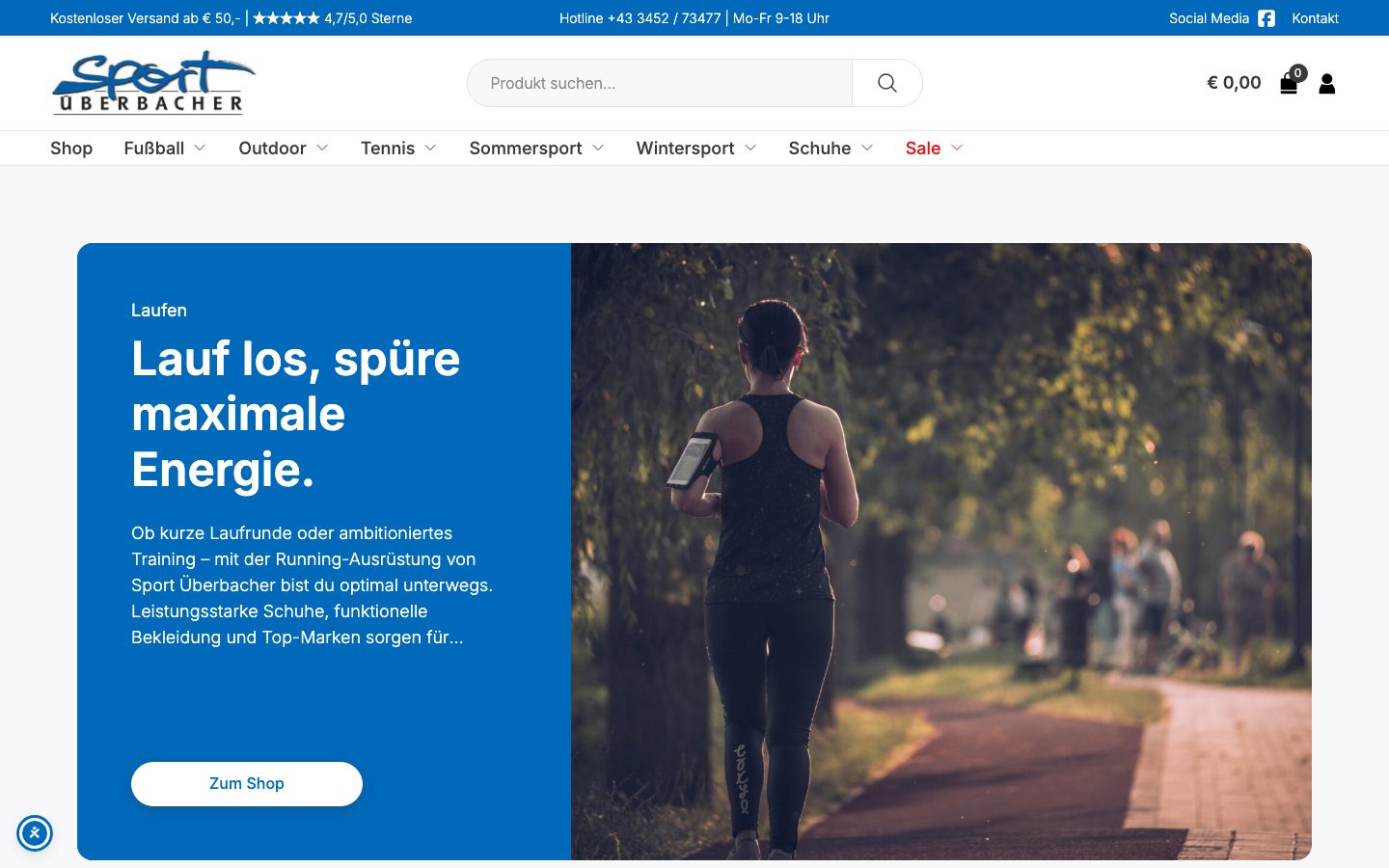 Startseite von sport-ueberbacher.at